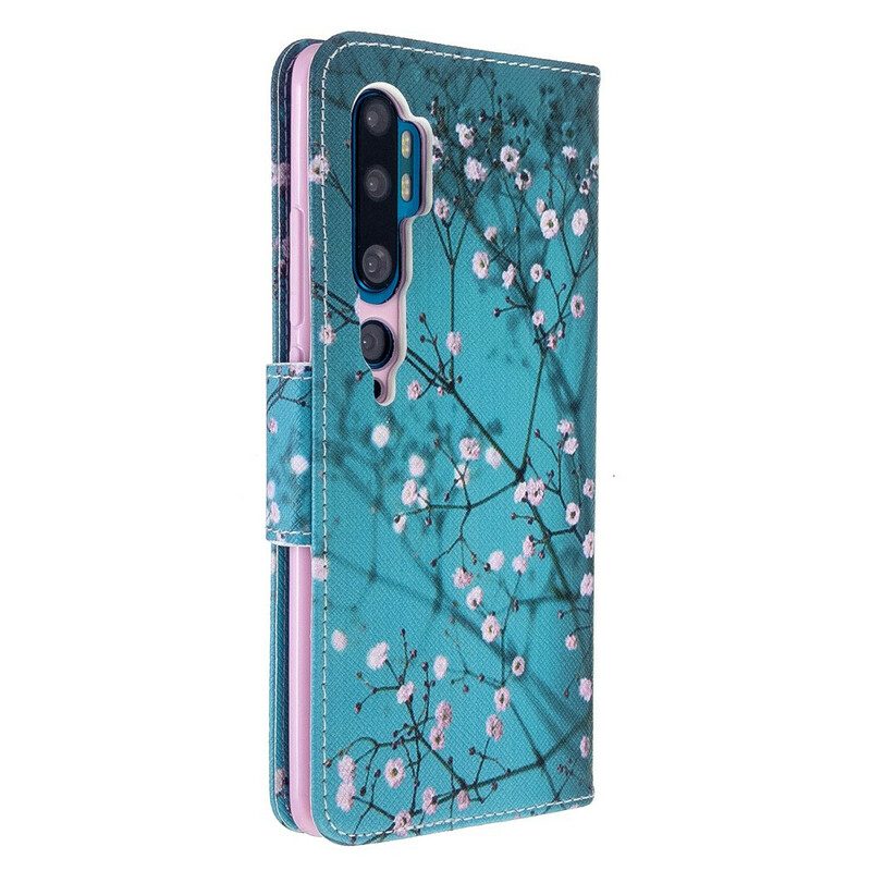 Custodia in pelle Xiaomi Mi Note 10 / 10 Pro Albero In Fiore