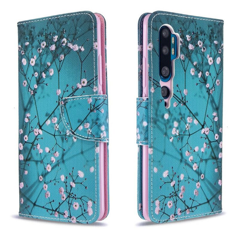 Custodia in pelle Xiaomi Mi Note 10 / 10 Pro Albero In Fiore