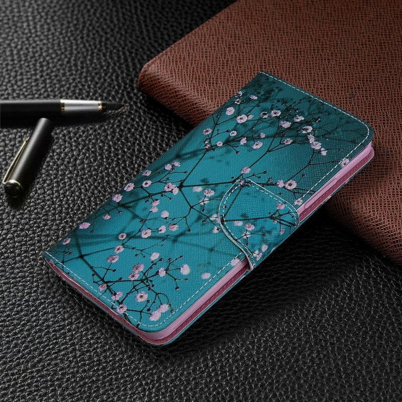 Custodia in pelle Xiaomi Mi Note 10 / 10 Pro Albero In Fiore