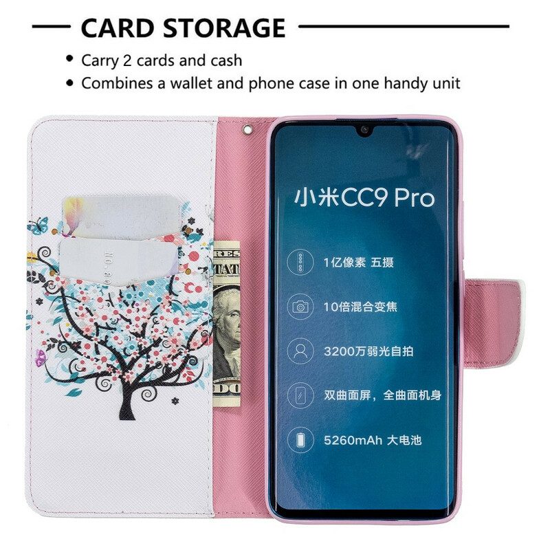 Folio Cover Xiaomi Mi Note 10 / 10 Pro Albero Fiorito