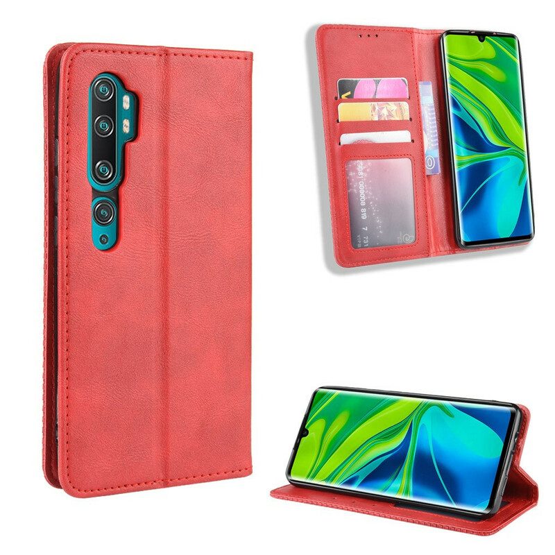 Folio Cover Xiaomi Mi Note 10 / 10 Pro Custodia in pelle Effetto Pelle Vintage Stilizzato