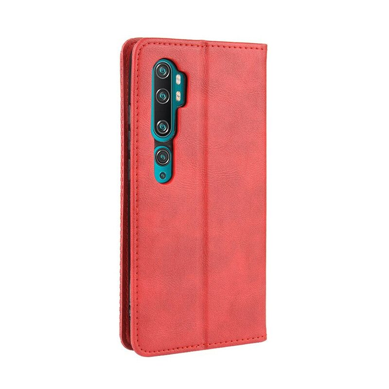 Folio Cover Xiaomi Mi Note 10 / 10 Pro Custodia in pelle Effetto Pelle Vintage Stilizzato