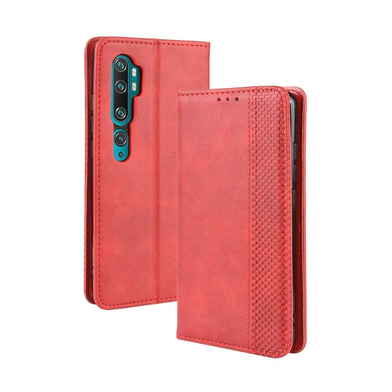 Folio Cover Xiaomi Mi Note 10 / 10 Pro Custodia in pelle Effetto Pelle Vintage Stilizzato