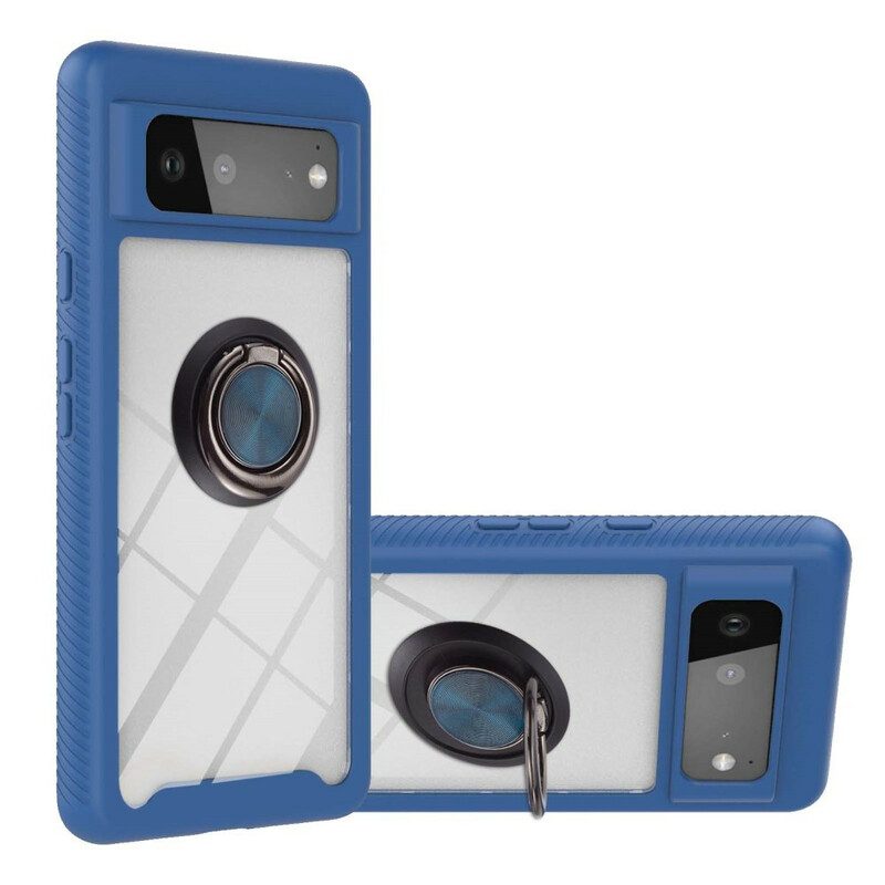 Cover Google Pixel 6 Bordi Smussati Ibridi Con Anello