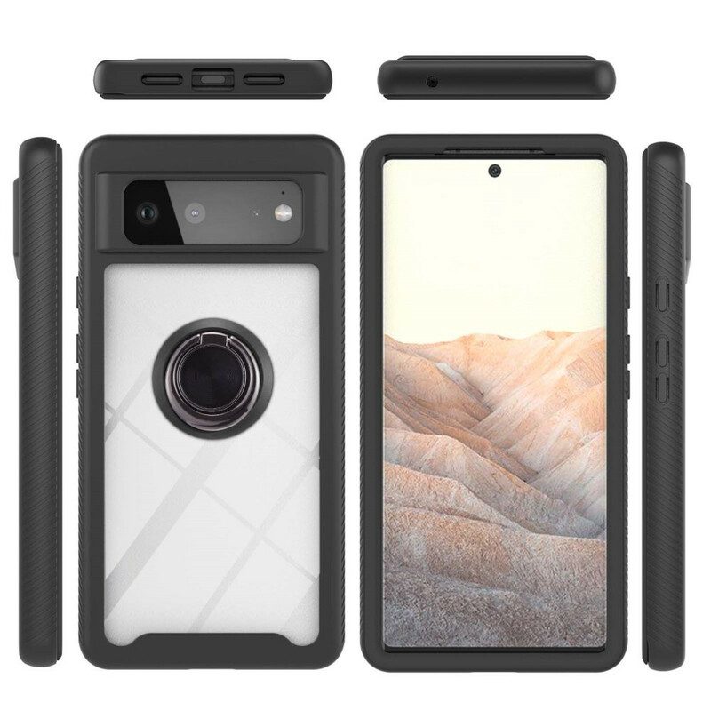 Cover Google Pixel 6 Bordi Smussati Ibridi Con Anello