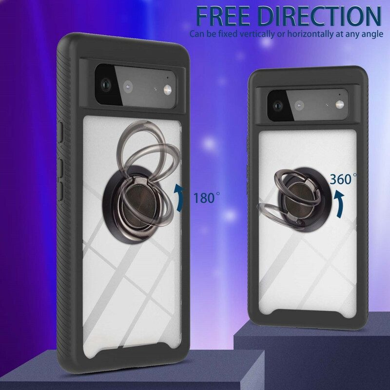 Cover Google Pixel 6 Bordi Smussati Ibridi Con Anello