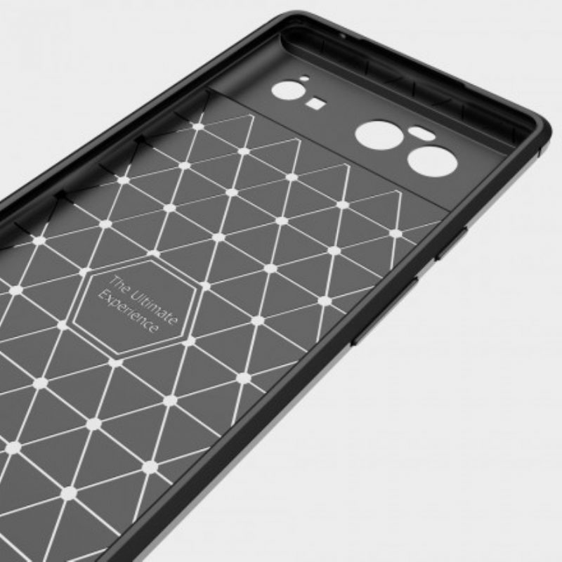 Cover Google Pixel 6 Fibra Di Carbonio Spazzolata