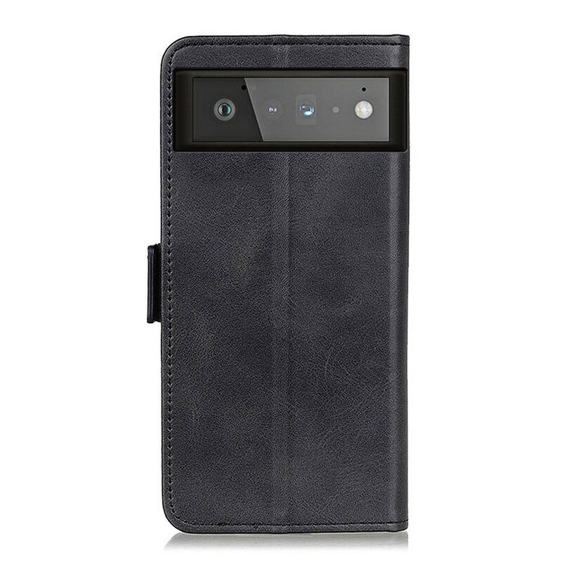 Custodia in pelle Google Pixel 6 Folio Cover Doppio Lembo