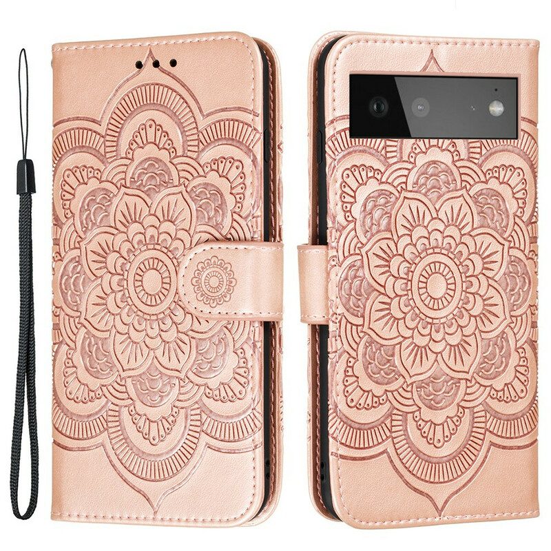 Custodia in pelle Google Pixel 6 Mandala Completo