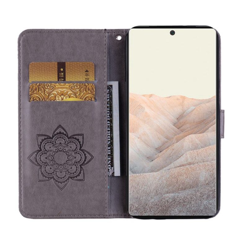 Custodia in pelle Google Pixel 6 Mandala E Fascino Del Gufo