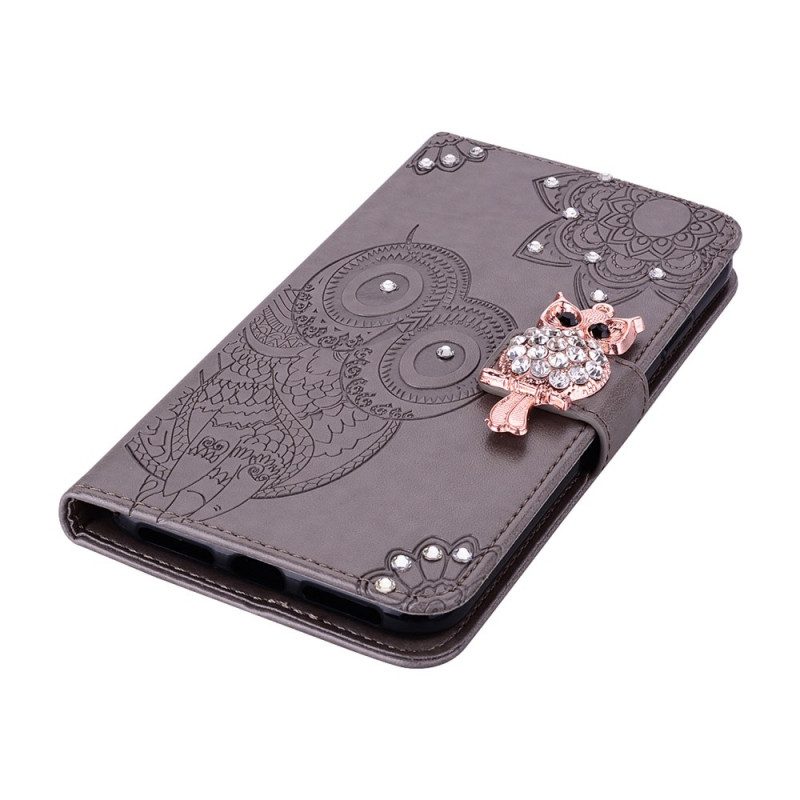 Custodia in pelle Google Pixel 6 Mandala E Fascino Del Gufo