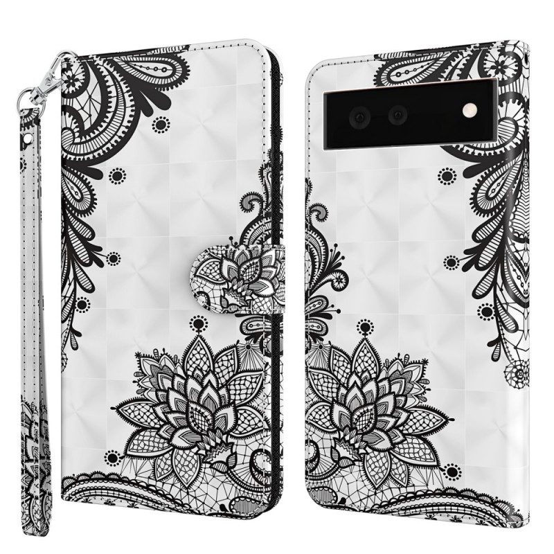 Custodia in pelle Google Pixel 6 Pizzo Elegante