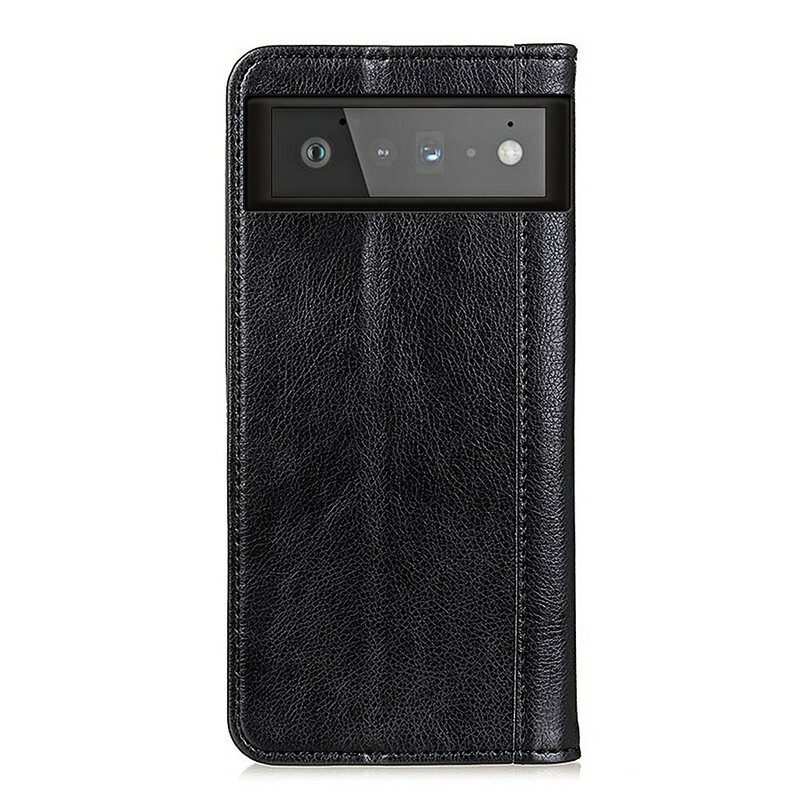 Folio Cover Google Pixel 6 Custodia in pelle Pelle Crosta Versione Colorata