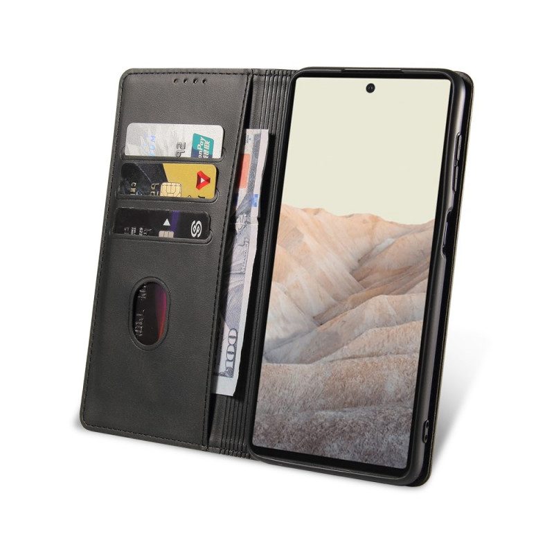 Folio Cover Google Pixel 6 Custodia in pelle Effetto Pelle Magnetica