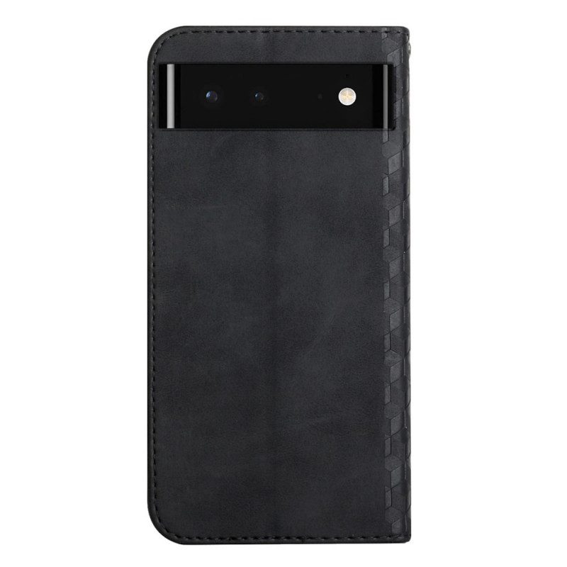 Folio Cover Google Pixel 6 Custodia in pelle Geo Effetto Pelle