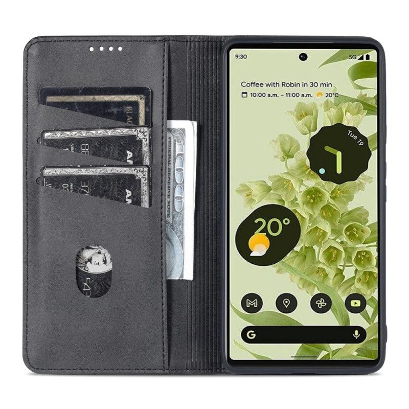 Folio Cover Google Pixel 6 Custodia in pelle Stile In Pelle Azns