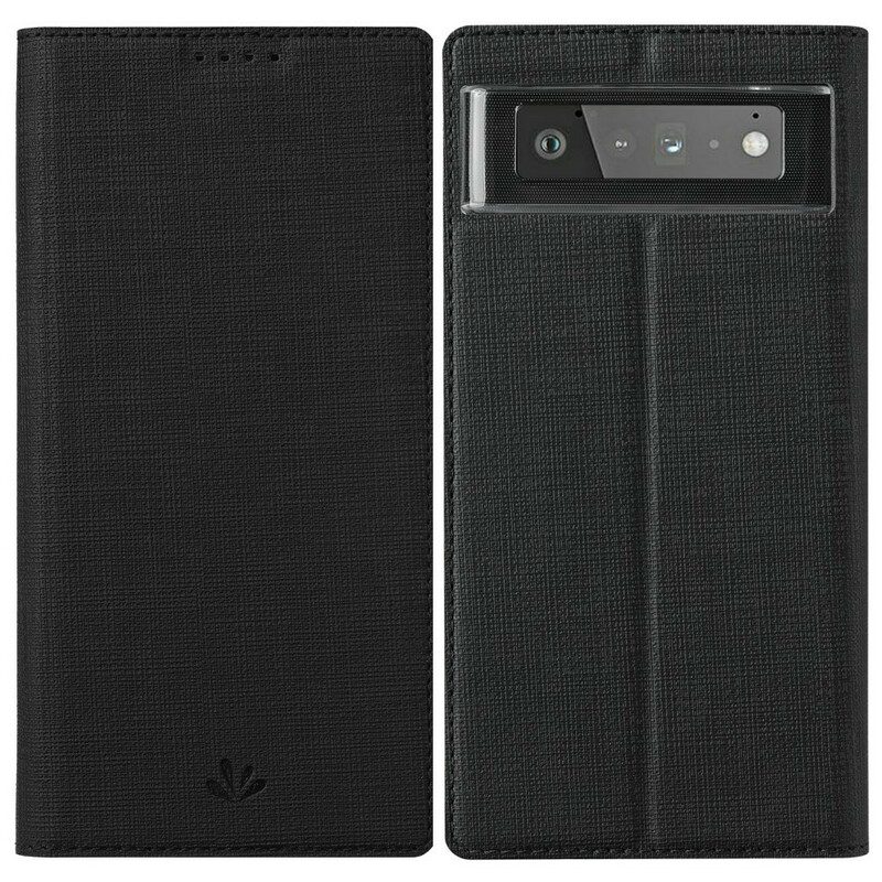 Folio Cover Google Pixel 6 Custodia in pelle Vili Dmx Testurizzato