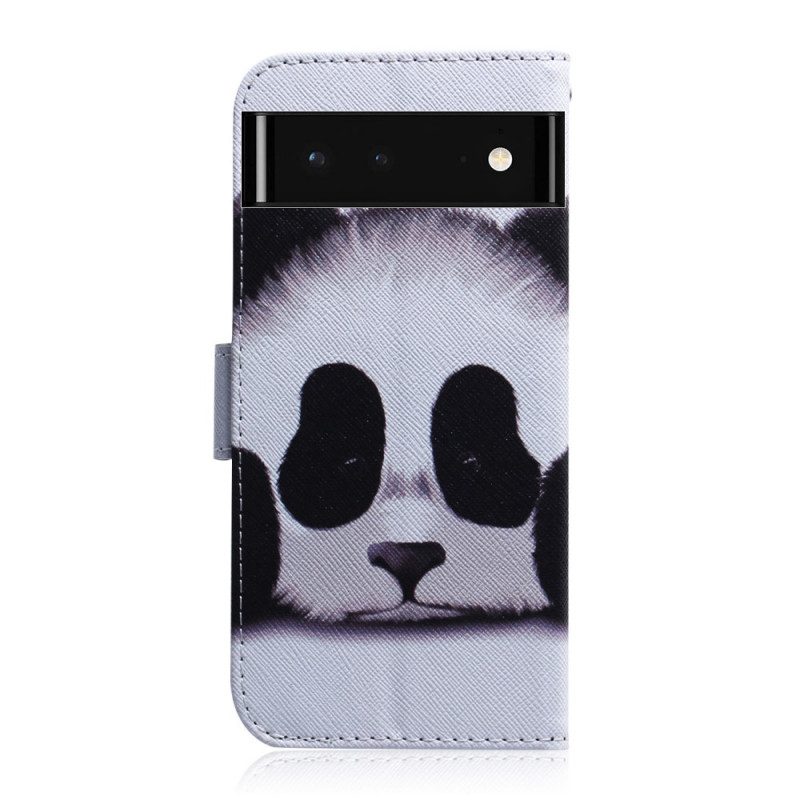 Folio Cover Google Pixel 6 Faccia Da Panda