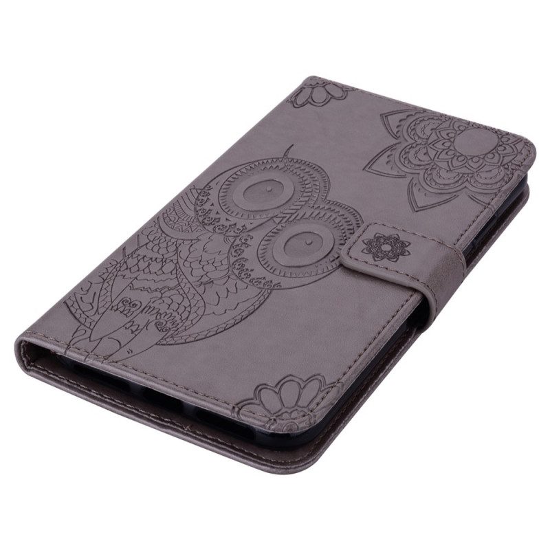 Folio Cover Google Pixel 6 Gufo Mandala E Cordino