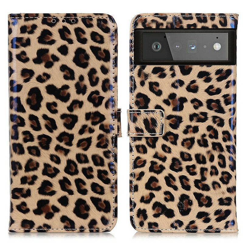 Folio Cover Google Pixel 6 Leopardo Semplice