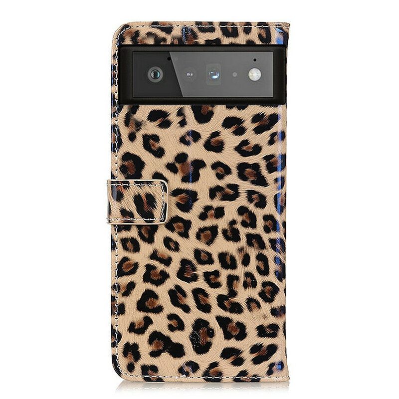 Folio Cover Google Pixel 6 Leopardo Semplice