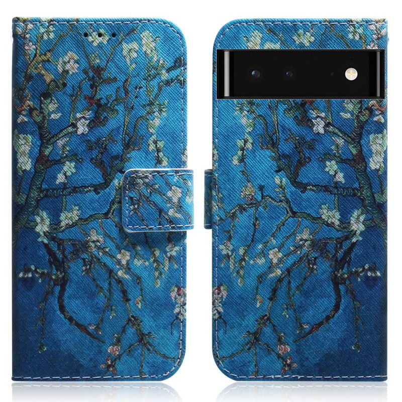 Folio Cover Google Pixel 6 Ramo Di Un Albero In Fiore