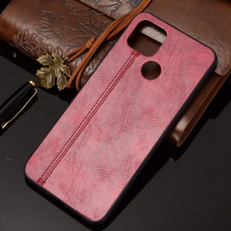 Cover Oppo A15 Effetto Pelle Couture