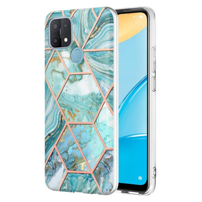 Cover Oppo A15 Marmo Geometrico Appariscente