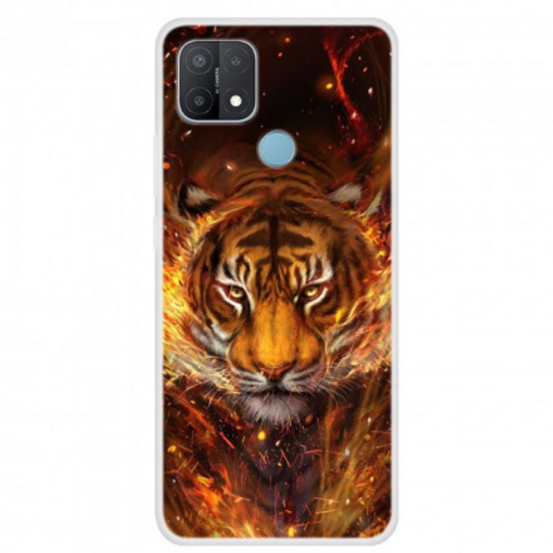 Cover Oppo A15 Tigre Di Fuoco