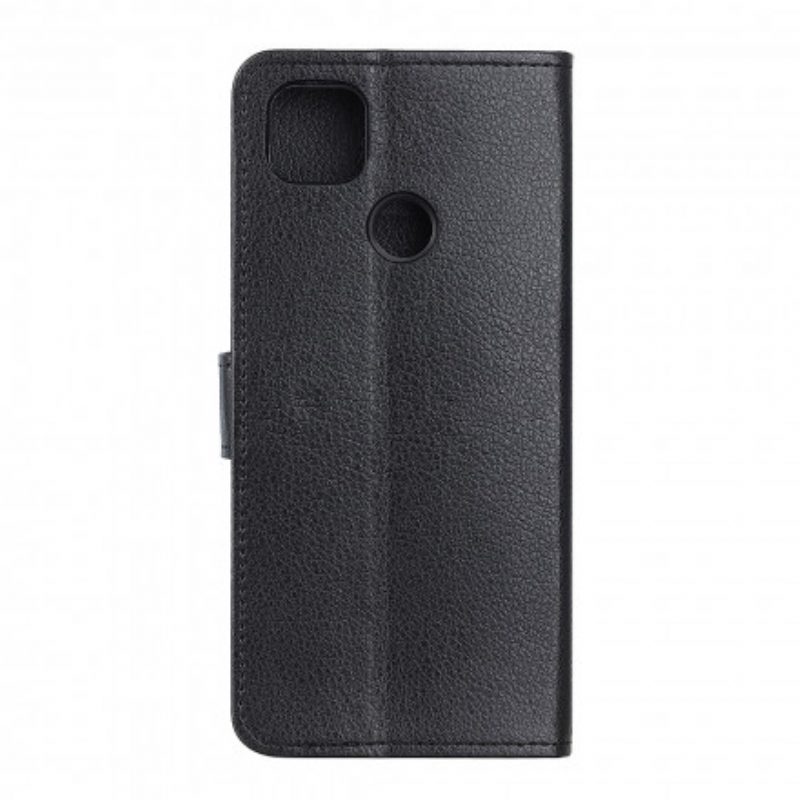 Custodia in pelle Oppo A15 Ecopelle Litchi