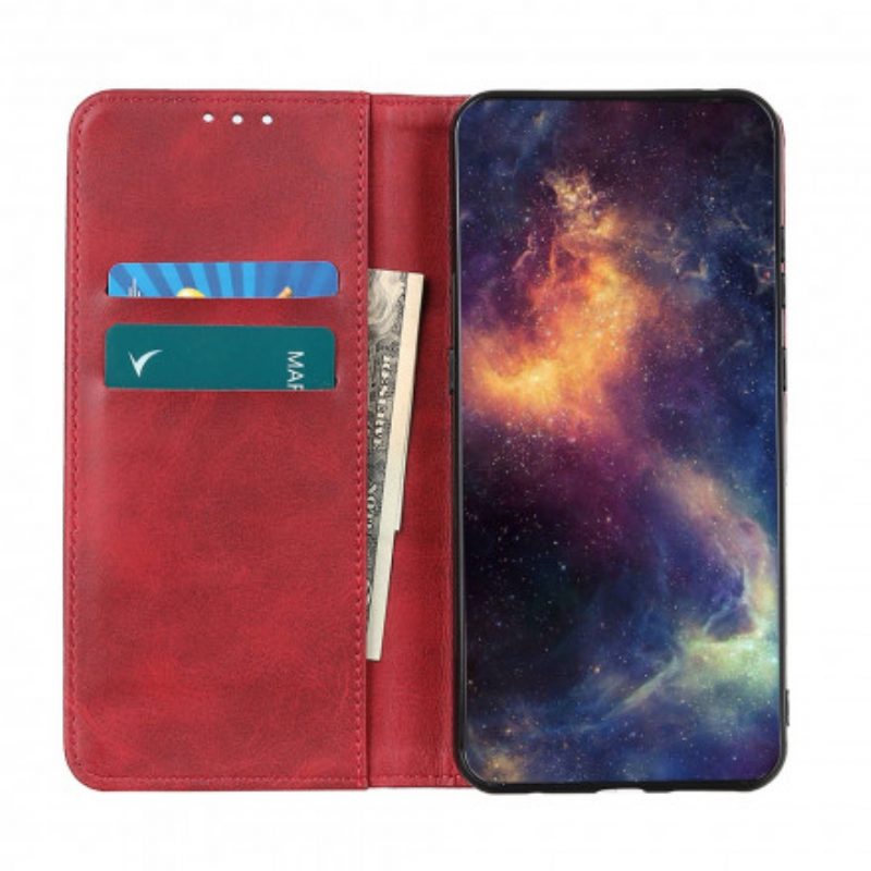 Folio Cover Oppo A15 Custodia in pelle Cuoio Spaccato