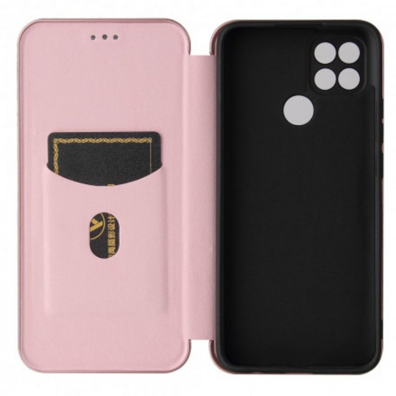 Folio Cover Oppo A15 Custodia in pelle Silicone Colorato Al Carbonio