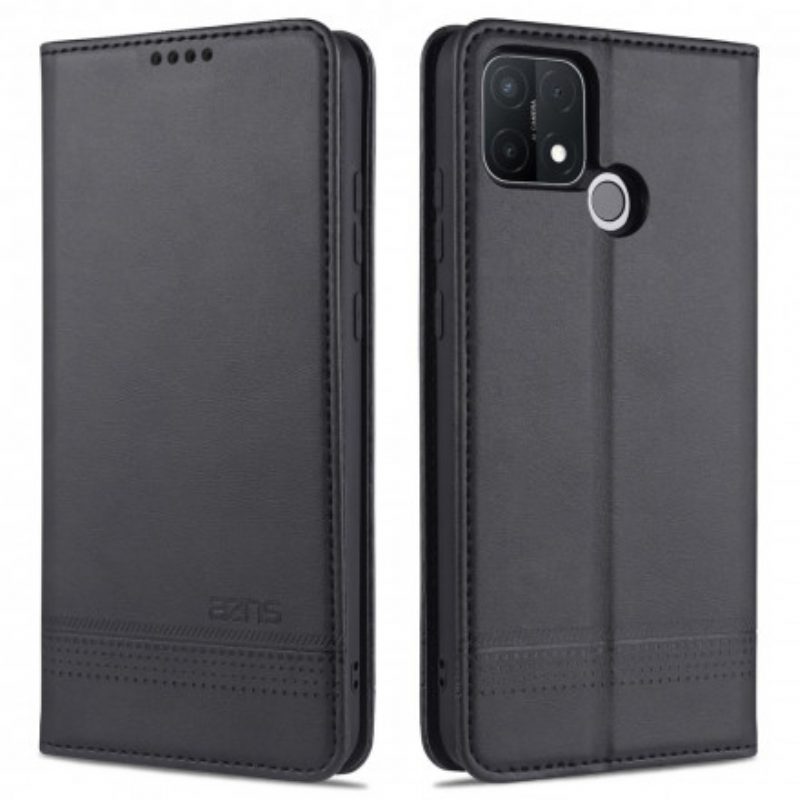 Folio Cover Oppo A15 Custodia in pelle Stile In Pelle Azns