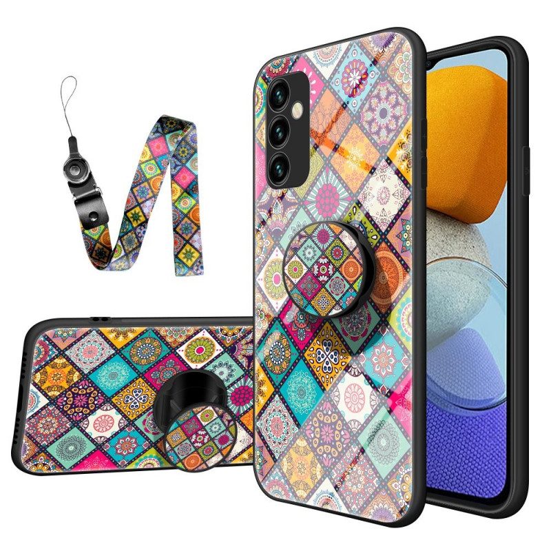 Cover Samsung Galaxy M23 5G Supporto Magnetico Patchwork