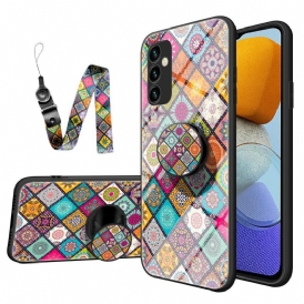 Cover Samsung Galaxy M23 5G Supporto Magnetico Patchwork