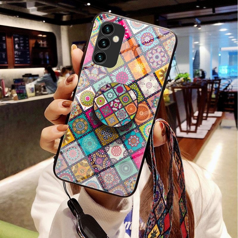 Cover Samsung Galaxy M23 5G Supporto Magnetico Patchwork