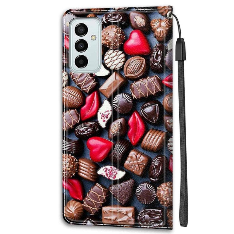 Custodia A Portafoglio Samsung Galaxy M23 5G Cioccolatini