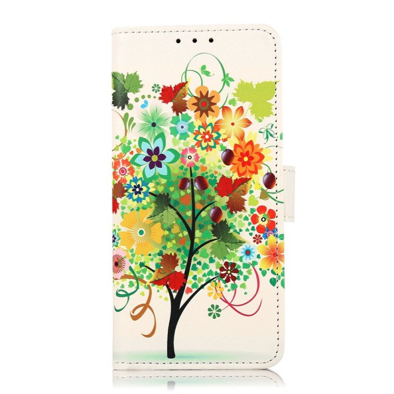 Custodia in pelle Samsung Galaxy M23 5G Albero In Fiore