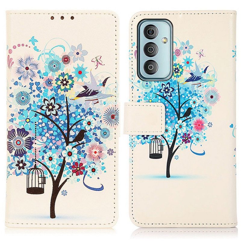 Custodia in pelle Samsung Galaxy M23 5G Albero In Fiore