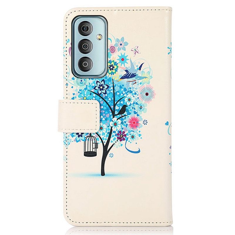 Custodia in pelle Samsung Galaxy M23 5G Albero In Fiore