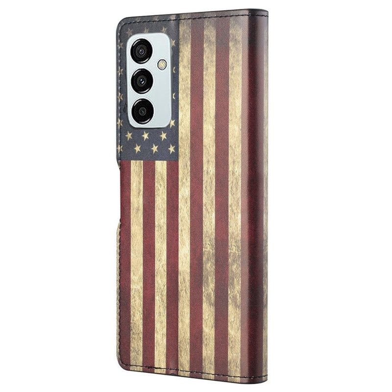 Custodia in pelle Samsung Galaxy M23 5G Bandiera Americana