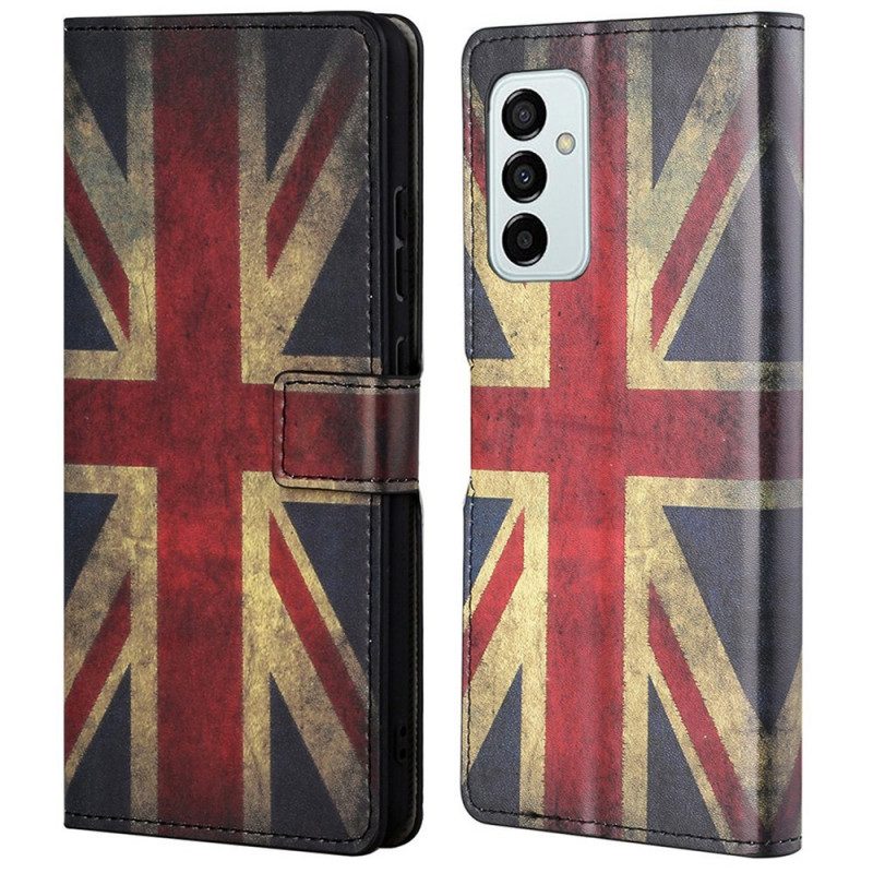 Custodia in pelle Samsung Galaxy M23 5G Bandiera Inglese