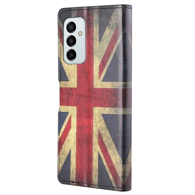 Custodia in pelle Samsung Galaxy M23 5G Bandiera Inglese