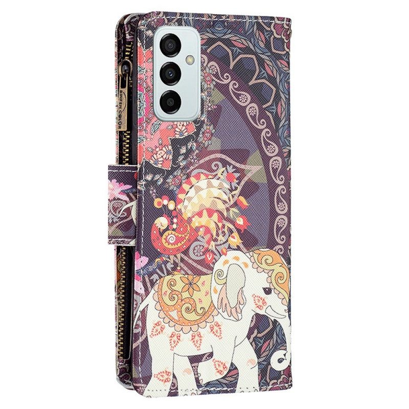 Custodia in pelle Samsung Galaxy M23 5G Borsa A Forma Di Elefante E Cordino