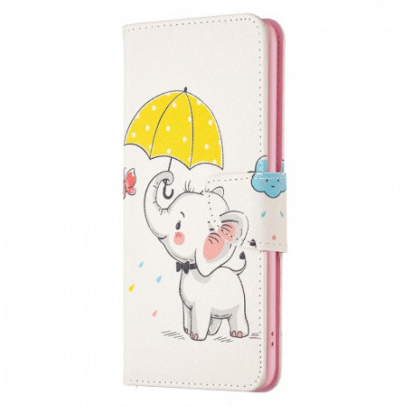 Custodia in pelle Samsung Galaxy M23 5G Cucciolo Di Elefante