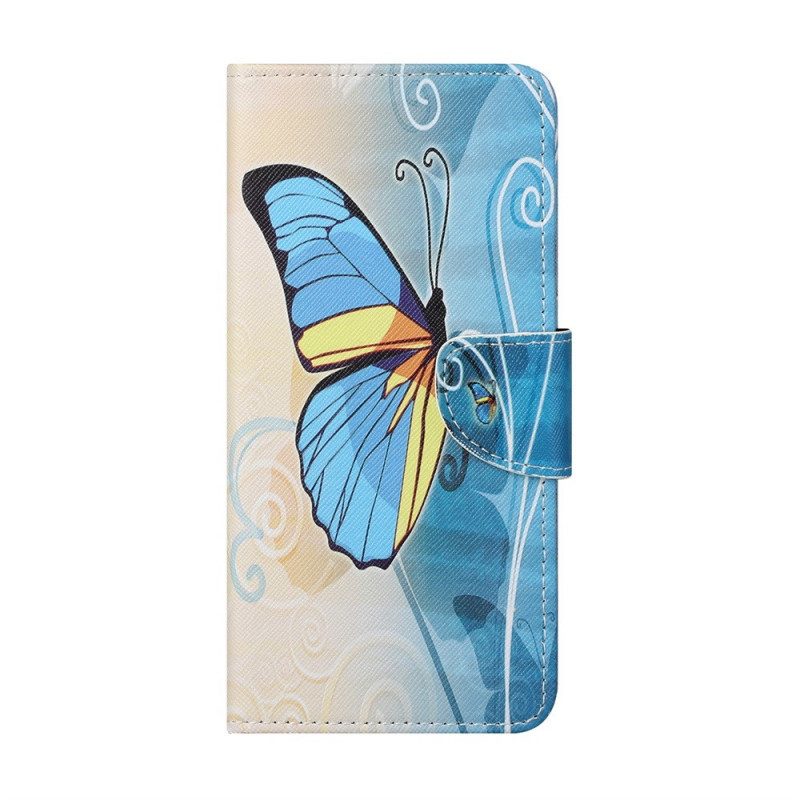 Custodia in pelle Samsung Galaxy M23 5G Farfalla