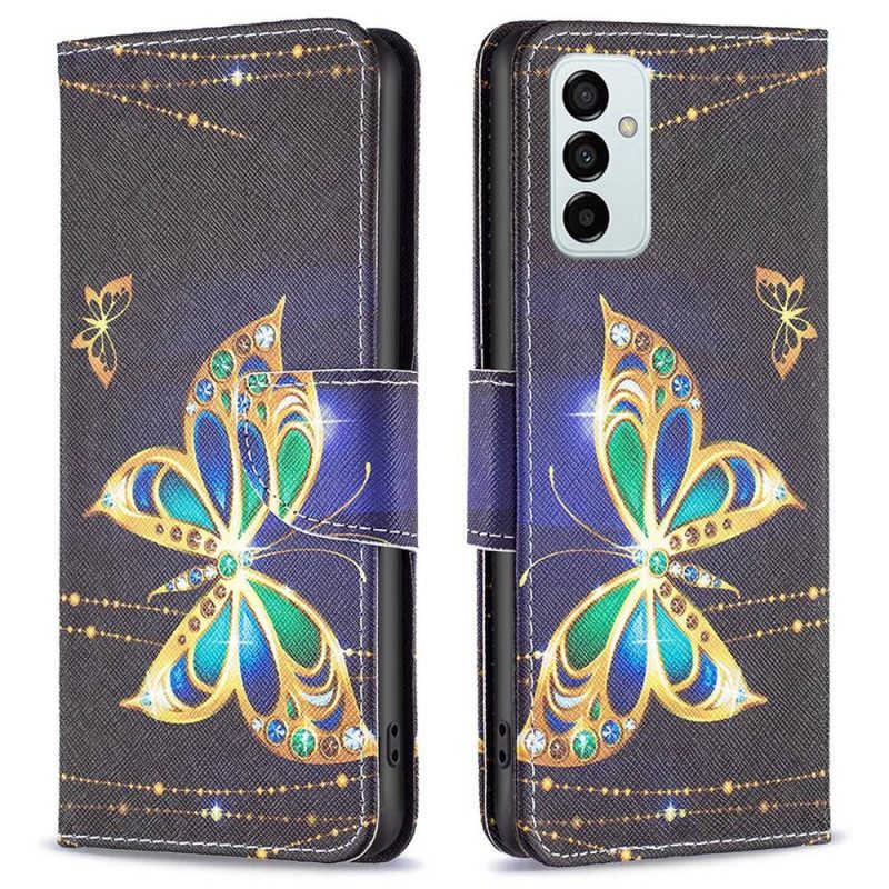 Custodia in pelle Samsung Galaxy M23 5G Farfalla D'oro