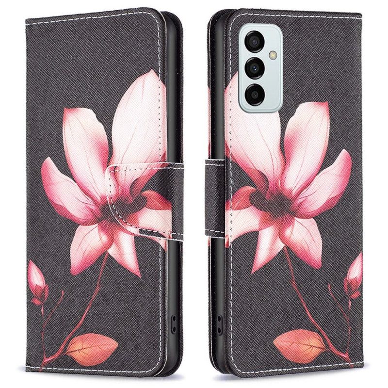 Custodia in pelle Samsung Galaxy M23 5G Fiore Rosa