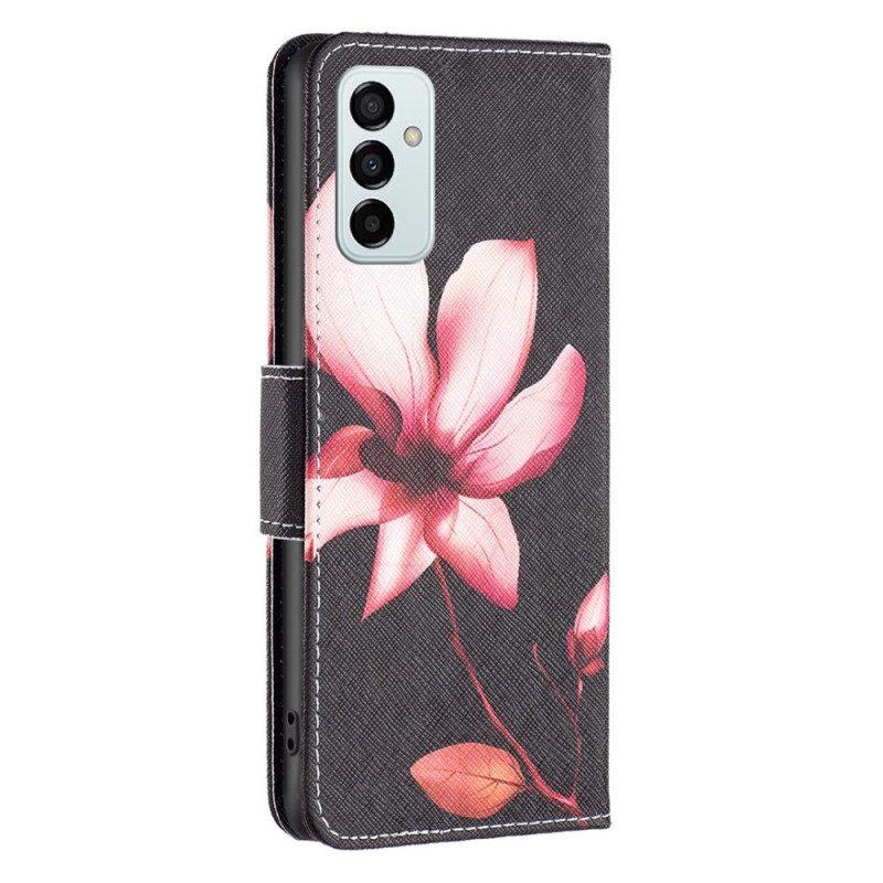 Custodia in pelle Samsung Galaxy M23 5G Fiore Rosa