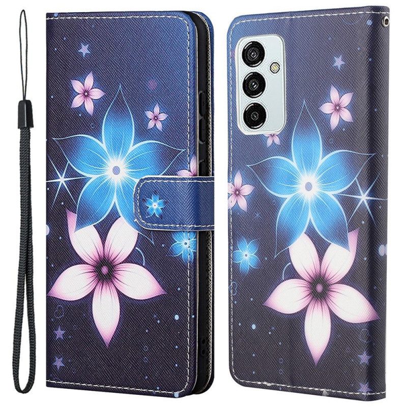 Custodia in pelle Samsung Galaxy M23 5G Fiori Lunari